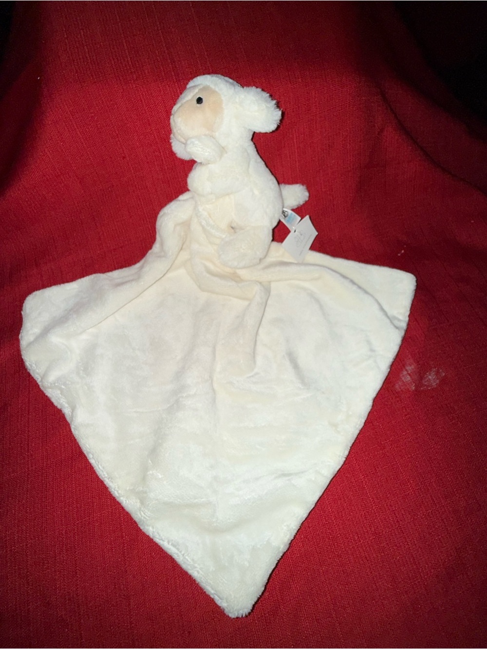Plush Jellycat Bashful Lamb Soother Comfort Lovey Blanket - Retired- NWT